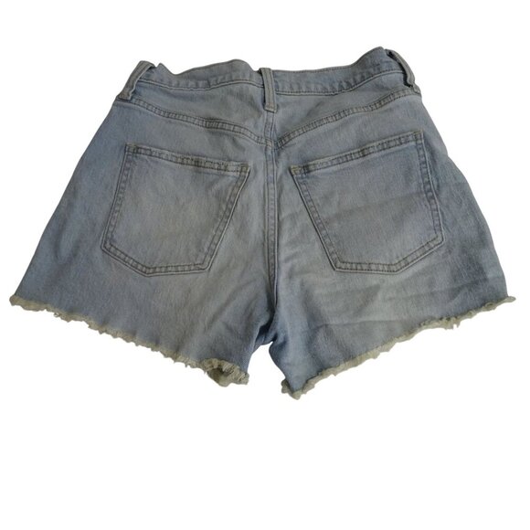 Universal Thread Highest Rise Shortie Denim Shorts Women Size 2R Ripped Raw Hem - Picture 4 of 11